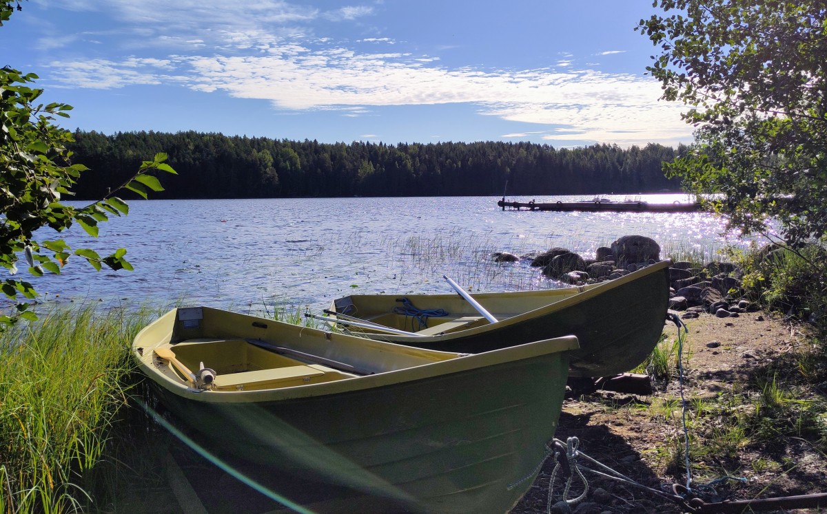A photograph of boats in Konnevesi